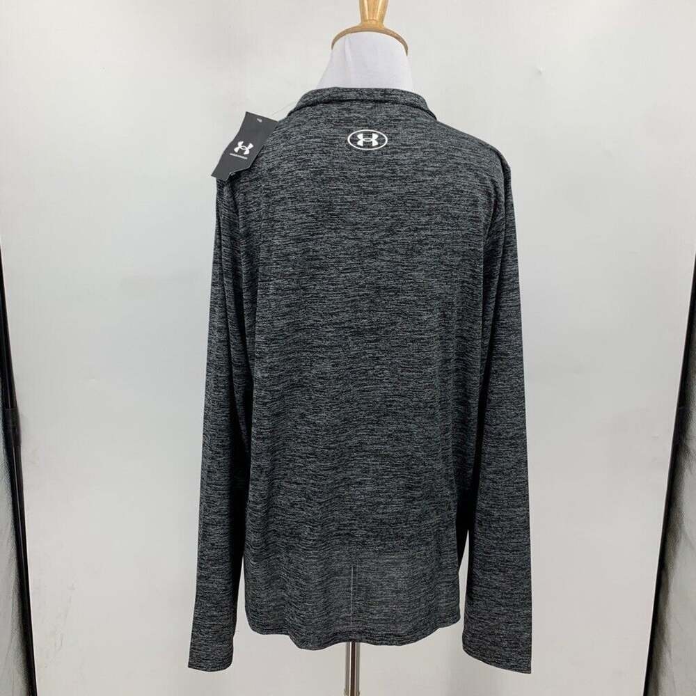 Under Armour Shirt Womens L Large Black Titanium Tech Twist 1/2 Zip Space Dye - Picture 5 of 11